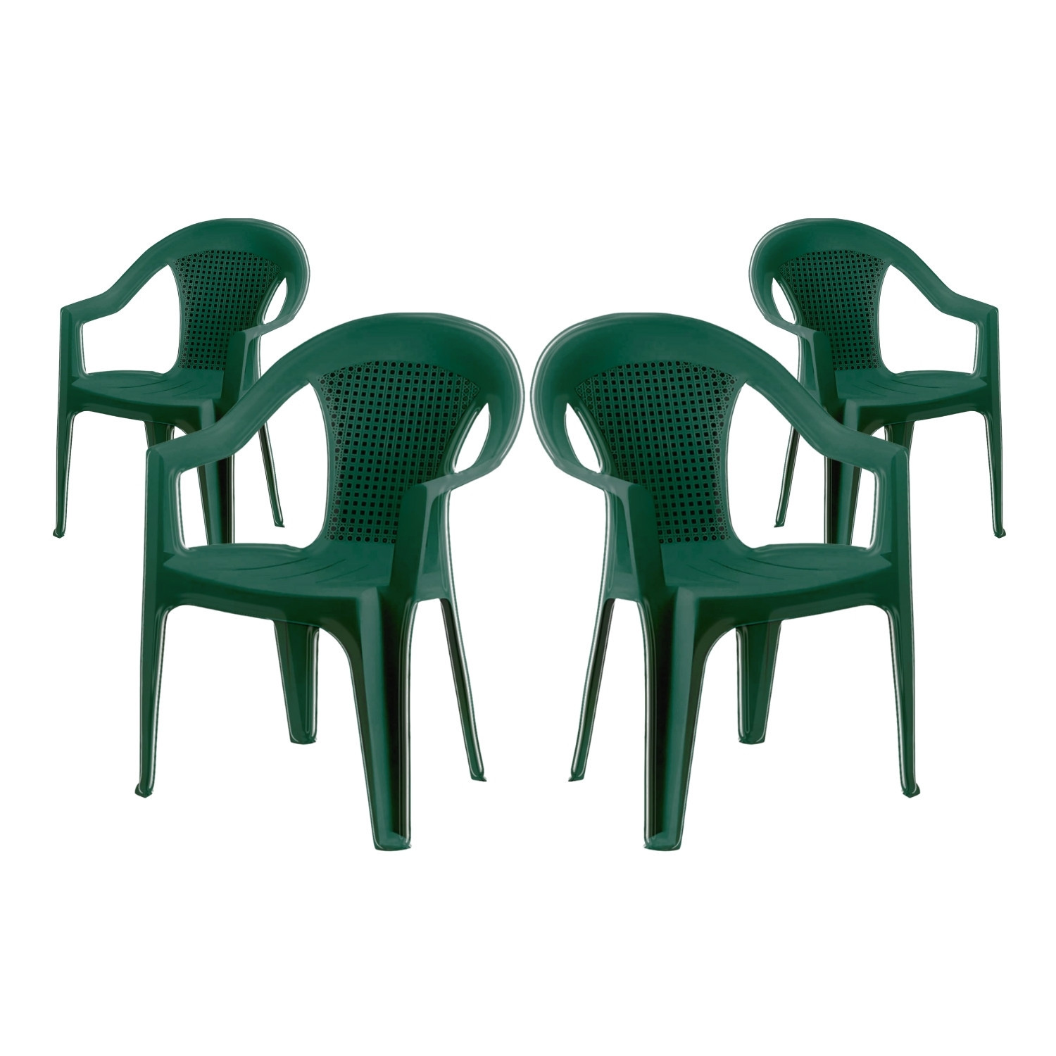 Pack 4 Sillas con Reposabrazos Stack 56x75x79cm 7house Sillas Plegables 1